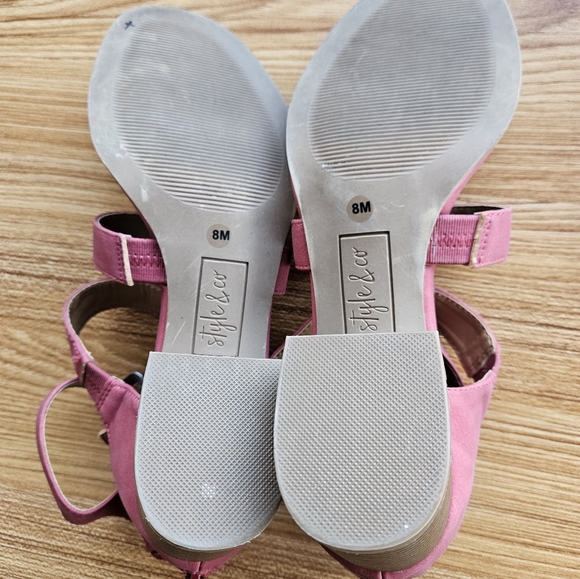 Style & Co pink strappy heeled sandals Size 8 - Picture 8 of 11